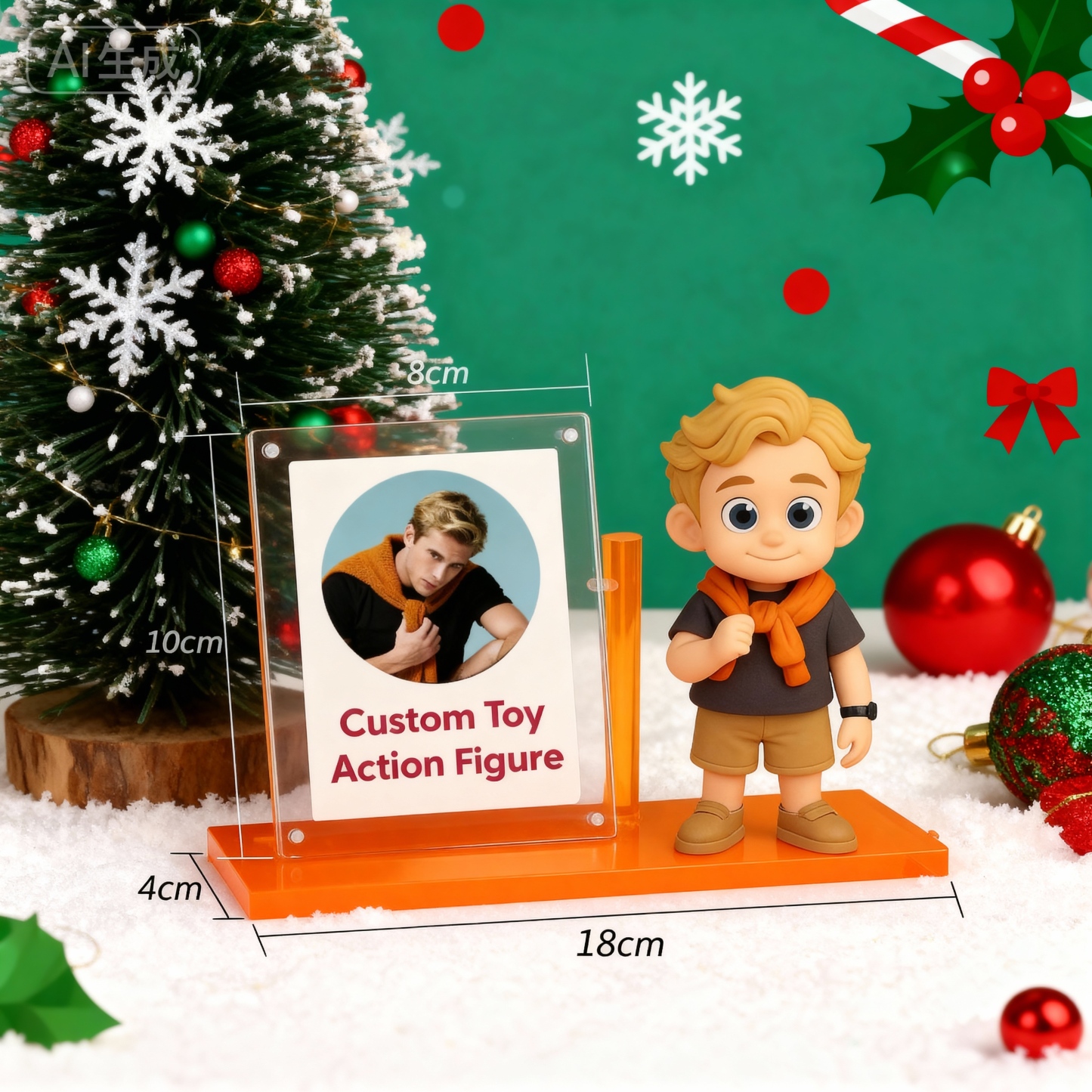 3D Figure Display with Acrylic Case - Custom Carded Model Showcase | Unique Christmas Gift for Collectors-SELL MALL
