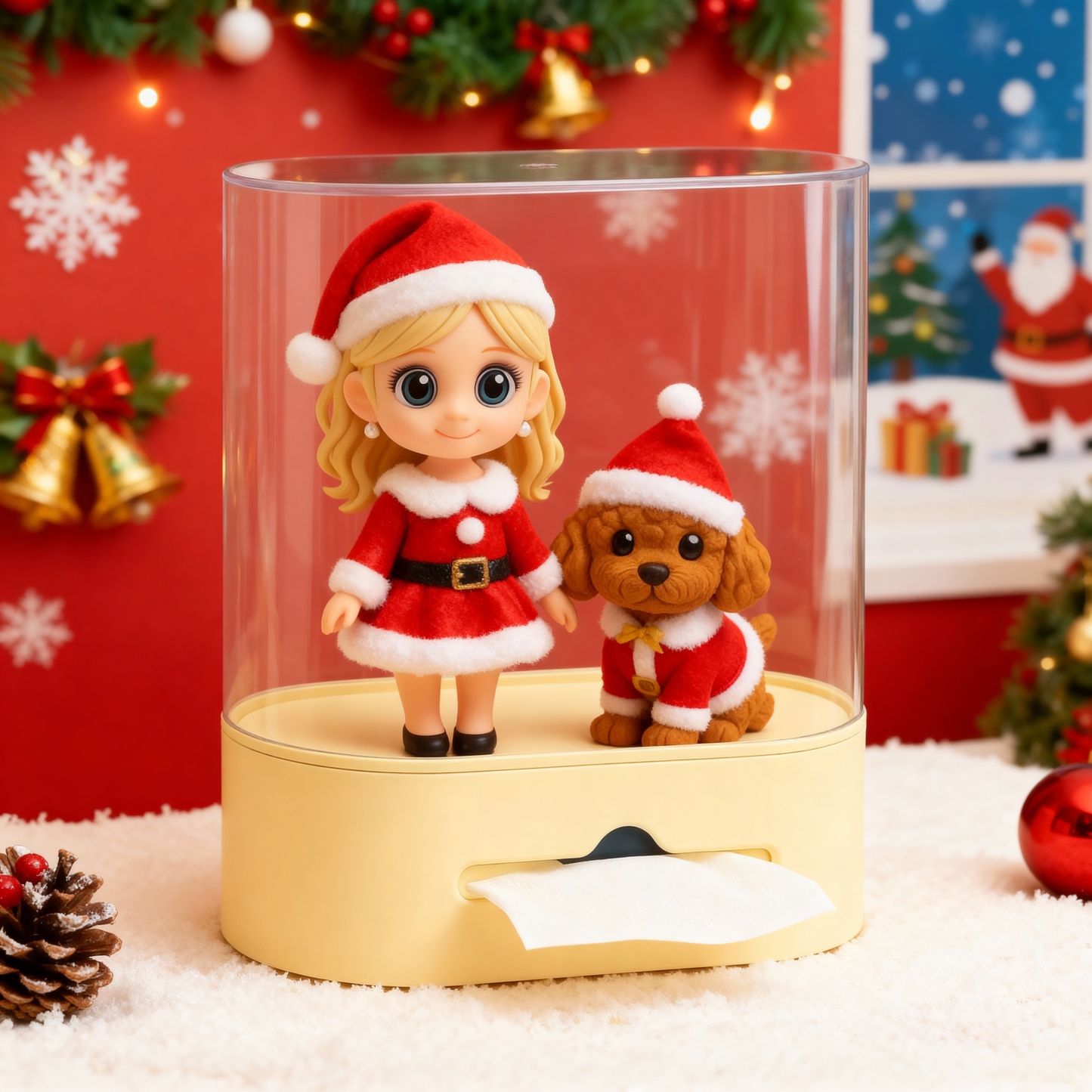 Custom 3D Printed Figure Tissue Box - Christmas  Special-SELL MALL