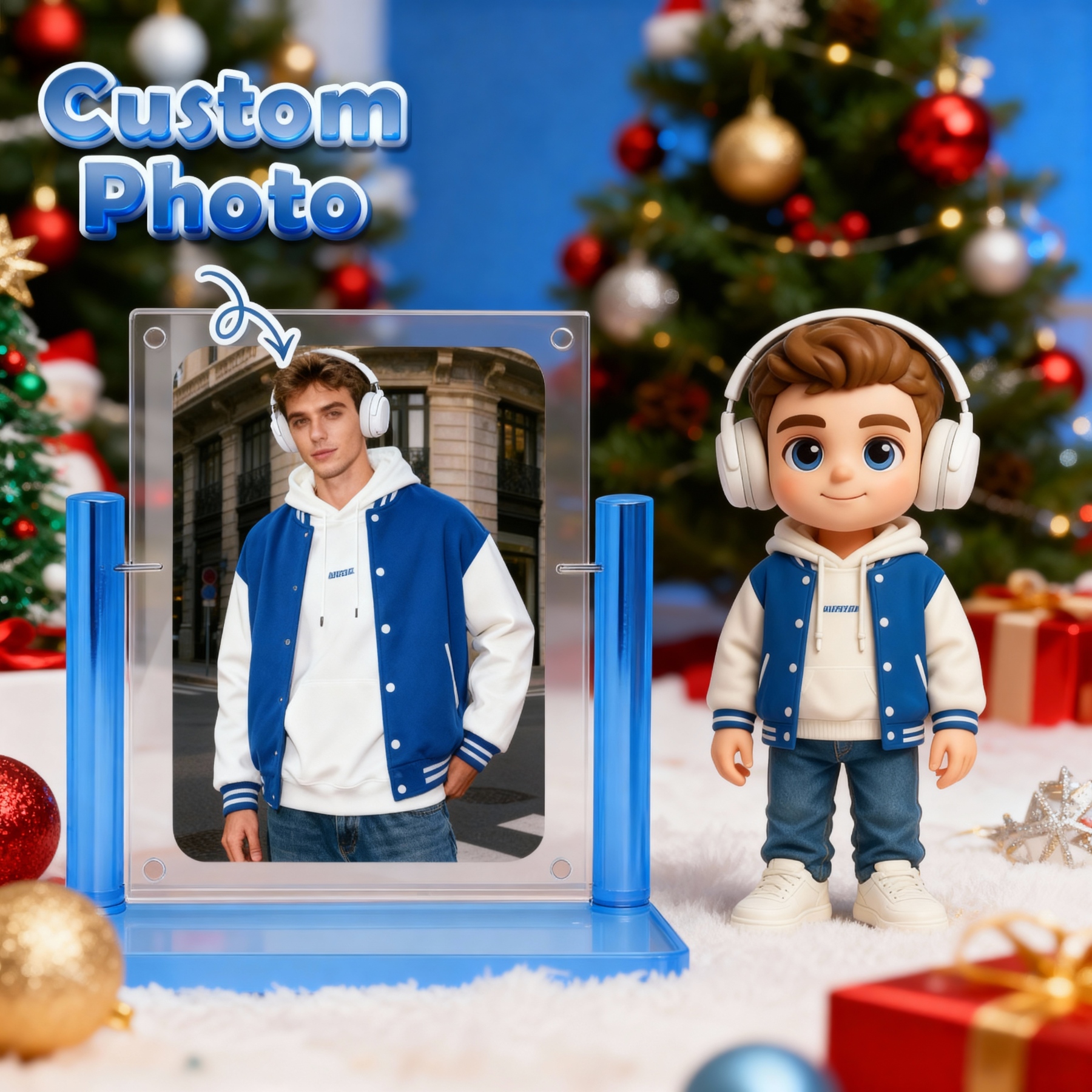 3D Figure Display with Acrylic Case - Custom Carded Model Showcase | Unique Christmas Gift for Collectors-SELL MALL