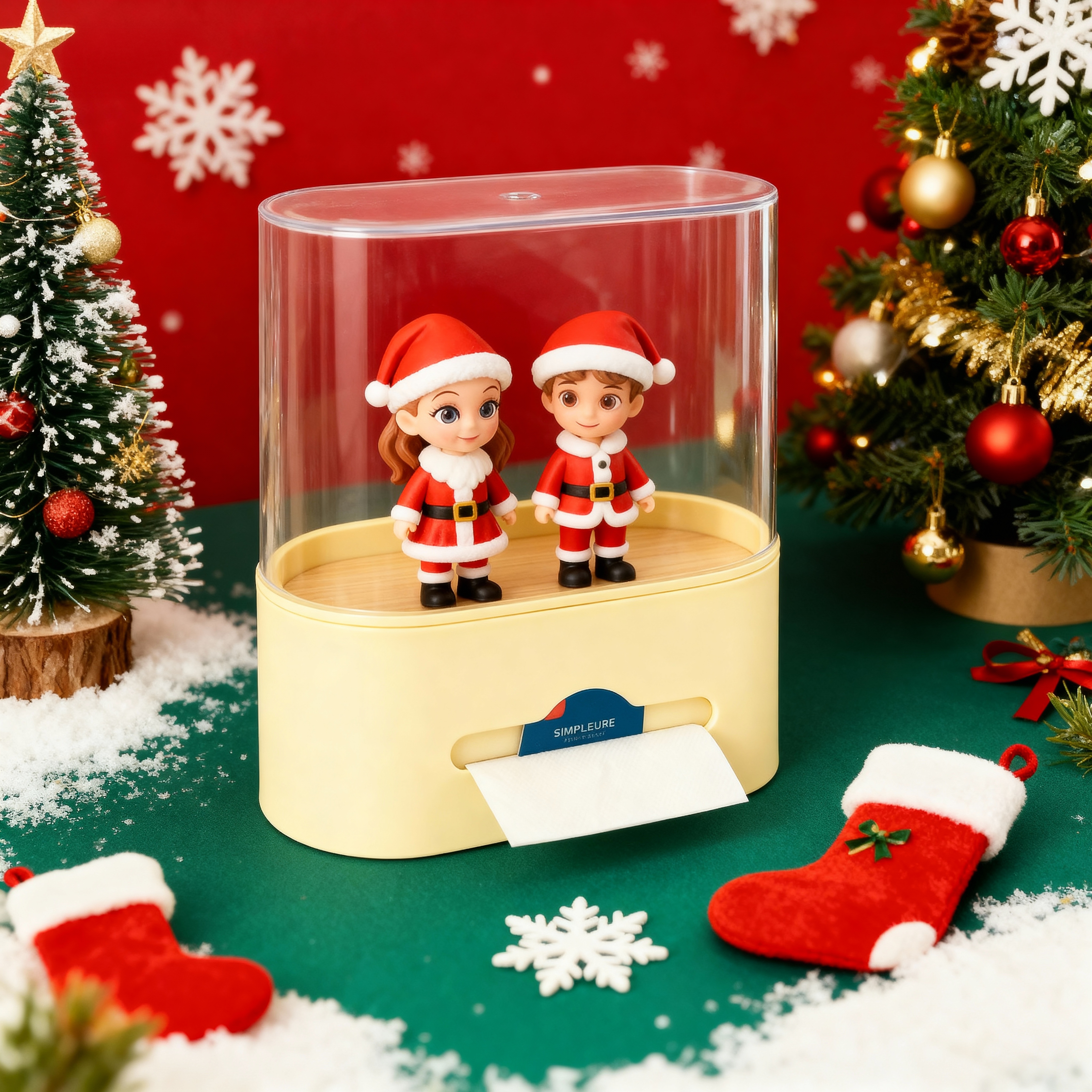 Custom 3D Printed Figure Tissue Box - Christmas  Special-SELL MALL