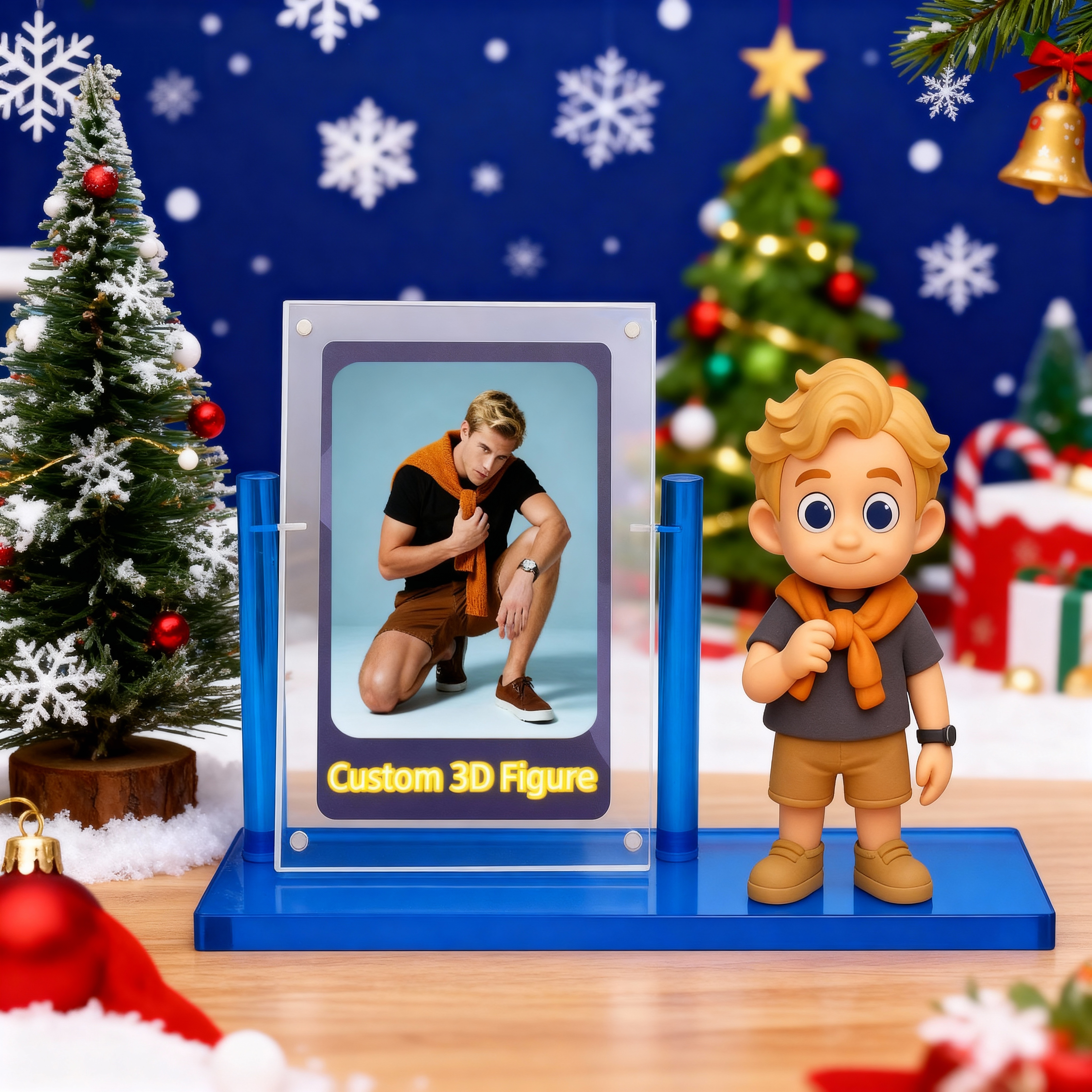 3D Figure Display with Acrylic Case - Custom Carded Model Showcase | Unique Christmas Gift for Collectors-SELL MALL