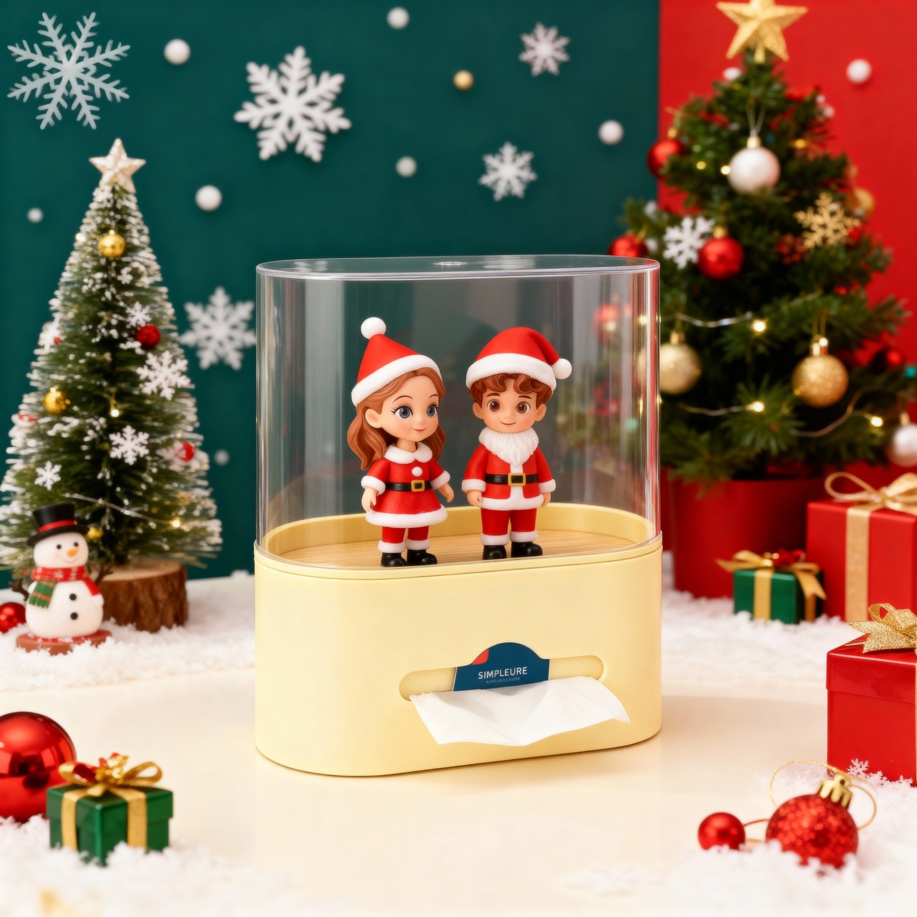 Custom 3D Printed Figure Tissue Box - Christmas  Special-SELL MALL