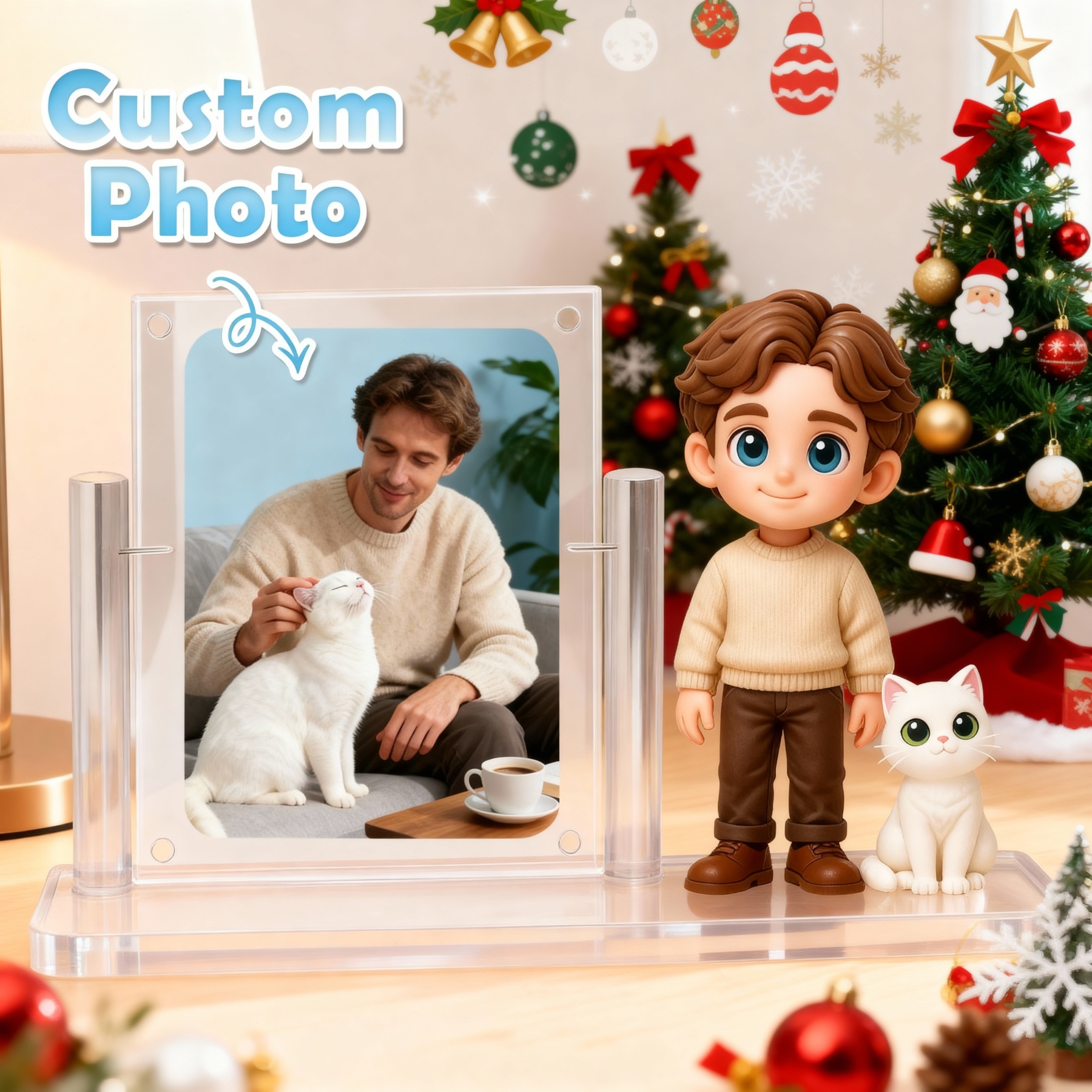 3D Figure Display with Acrylic Case - Custom Carded Model Showcase | Unique Christmas Gift for Collectors-SELL MALL
