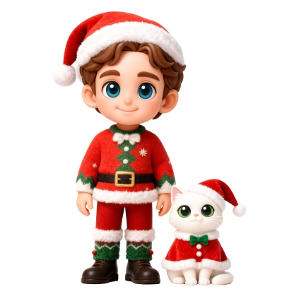 Custom 3D Printed Figure - With Engraved Wooden Base | Personalized Name & Message Stand - Christmas-SELL MALL