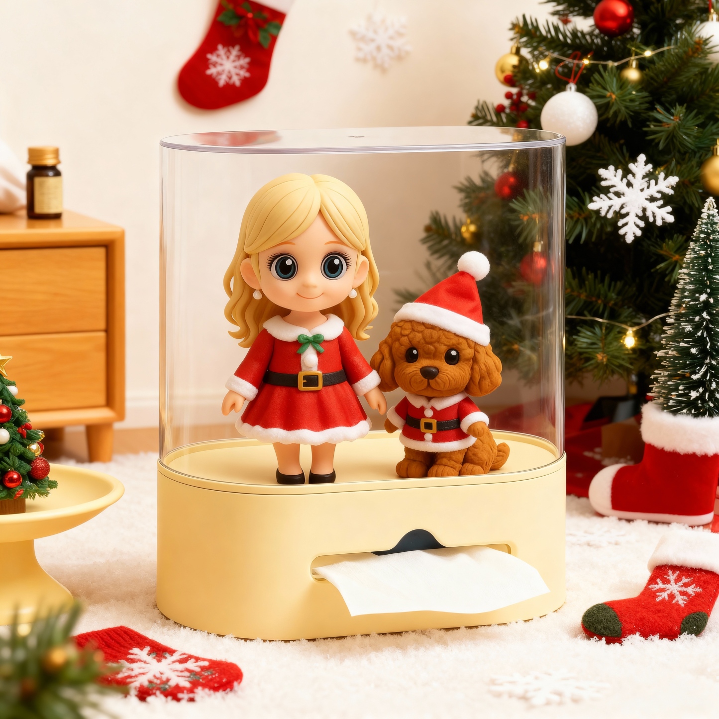 Custom 3D Printed Figure Tissue Box - Christmas  Special-SELL MALL