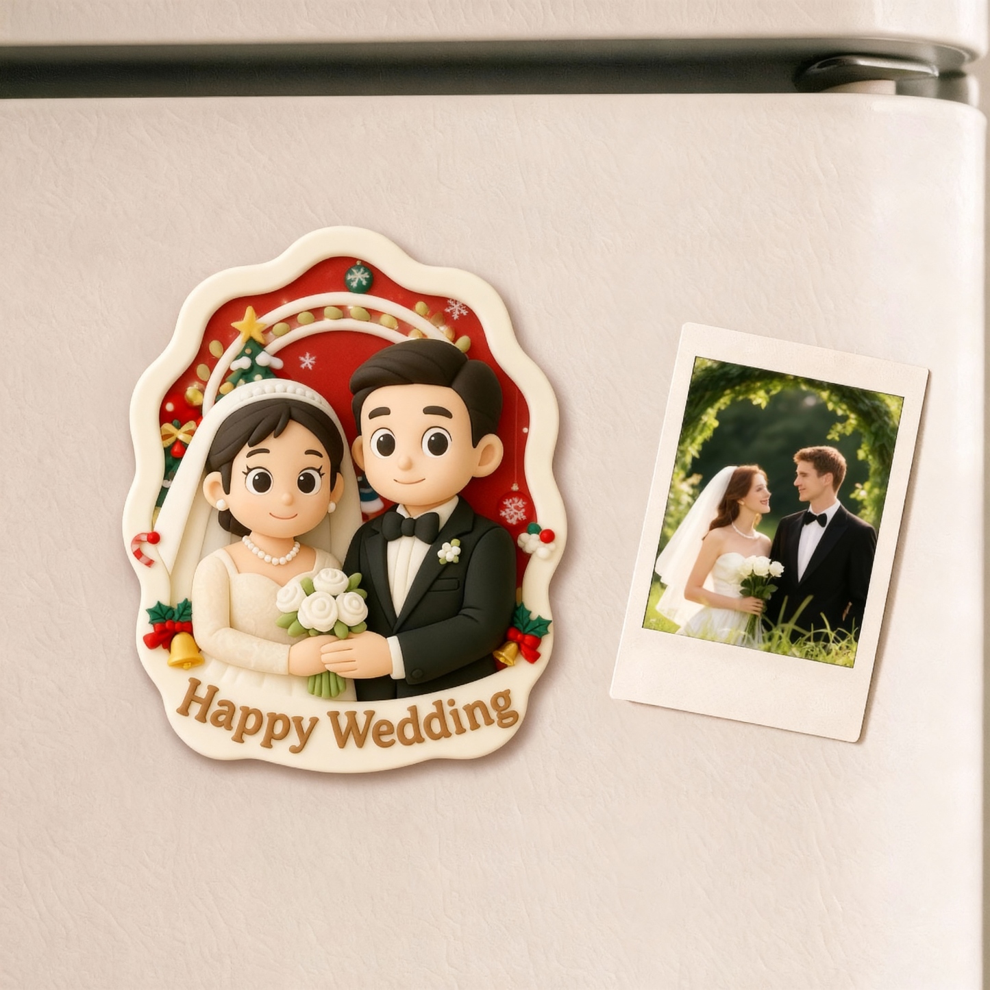 Custom 3D Printed Fridge Magnet - Personalized 3D Mini Character - Christmas-SELL MALL