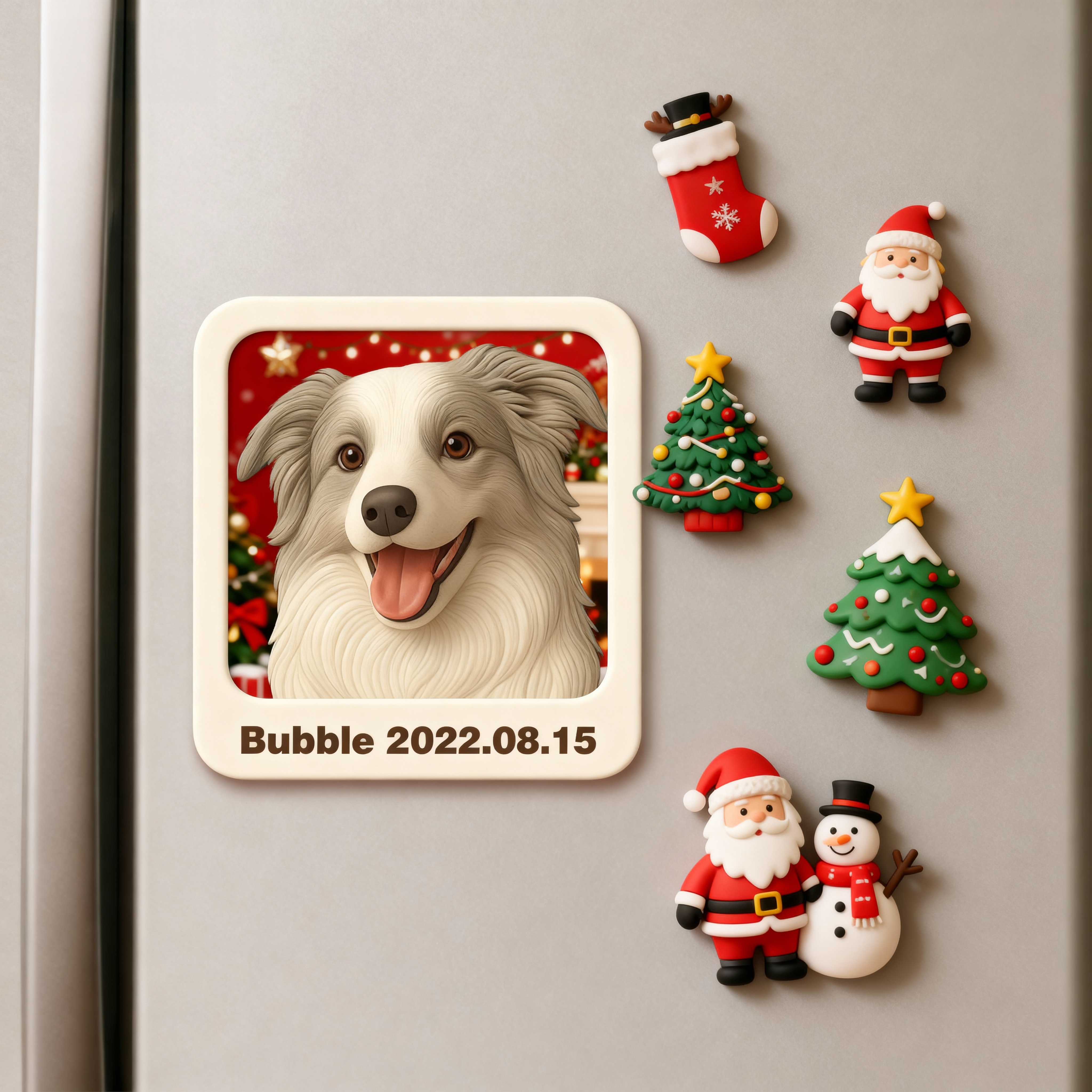 Custom 3D Printed Fridge Magnet - Personalized 3D Mini Character - Christmas-SELL MALL
