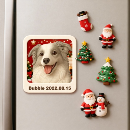 Custom 3D Printed Fridge Magnet - Personalized 3D Mini Character - Christmas-SELL MALL