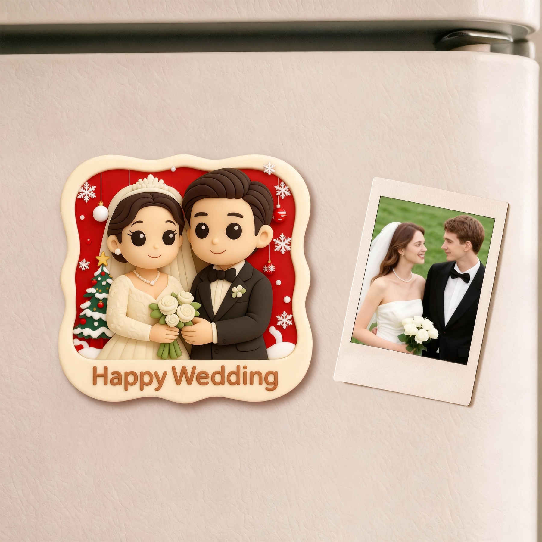 Custom 3D Printed Fridge Magnet - Personalized 3D Mini Character - Christmas-SELL MALL