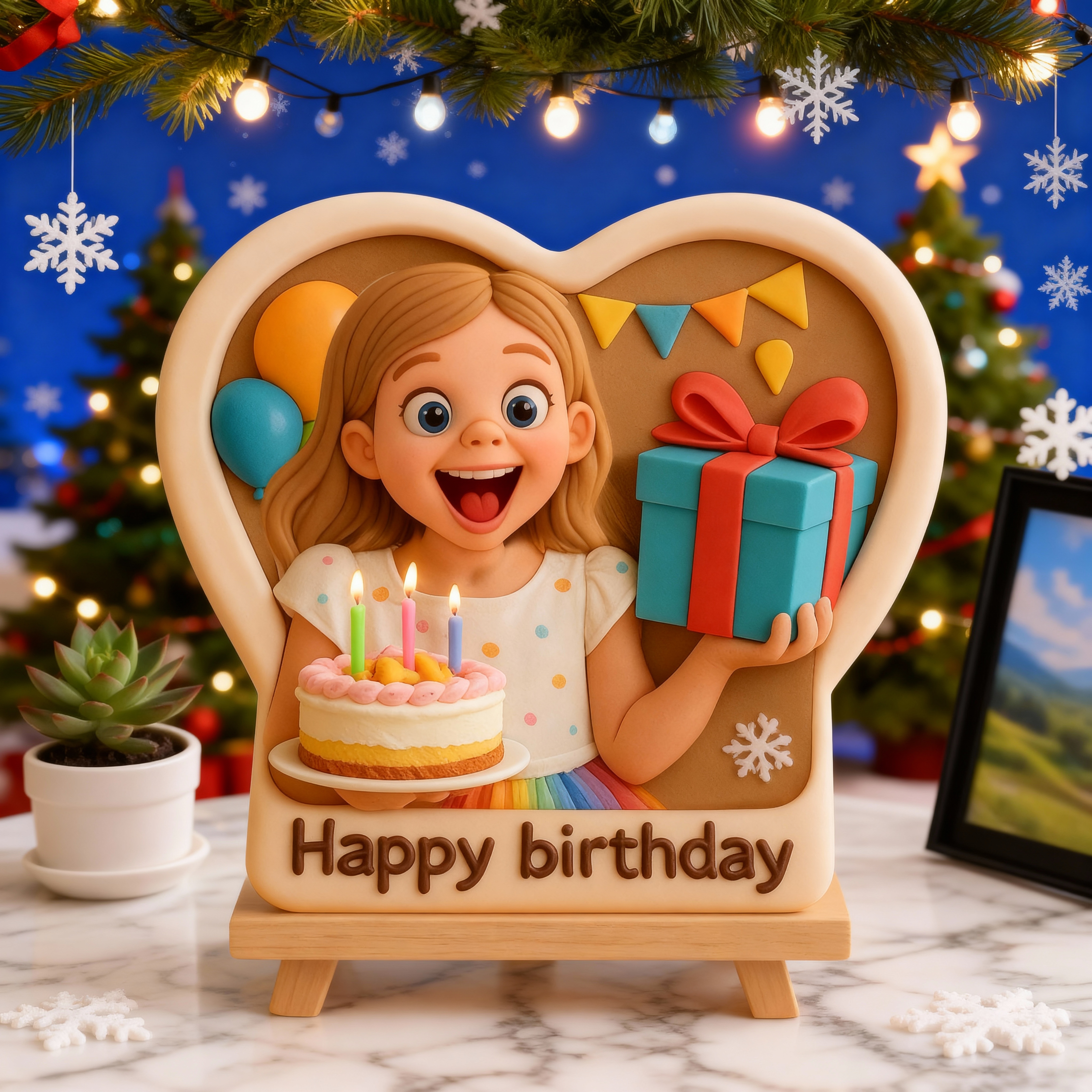 Custom 3D Relief Sculpture - Christmas Engraved Personalized Keepsake-SELL MALL