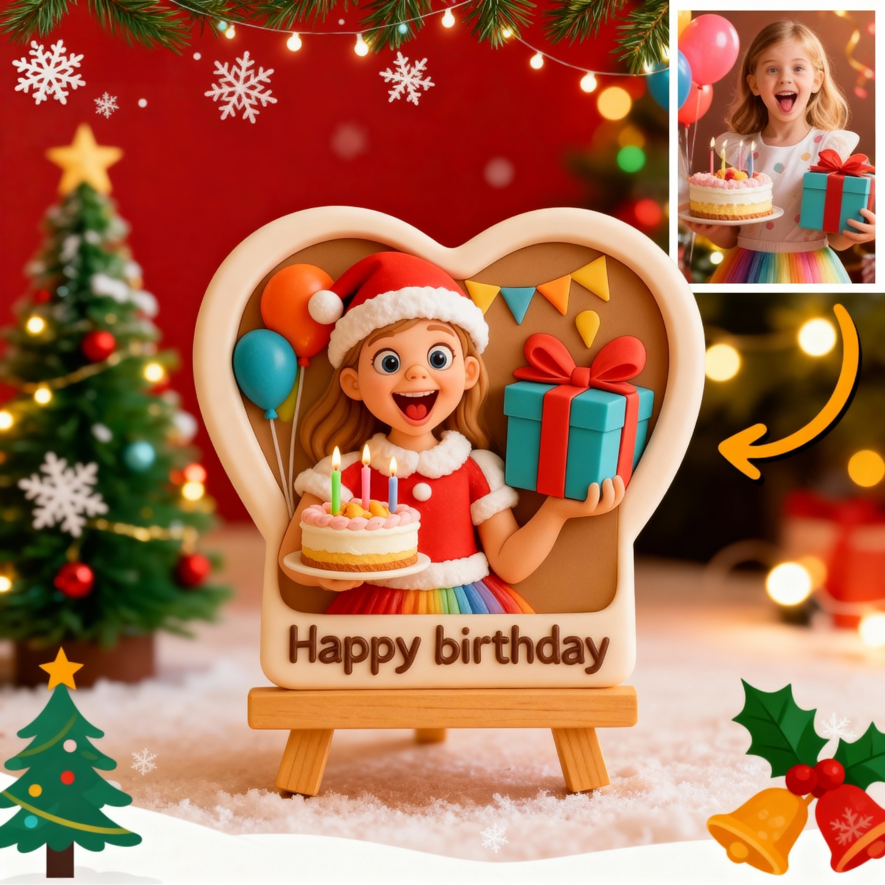 Custom 3D Relief Sculpture - Christmas Engraved Personalized Keepsake-SELL MALL