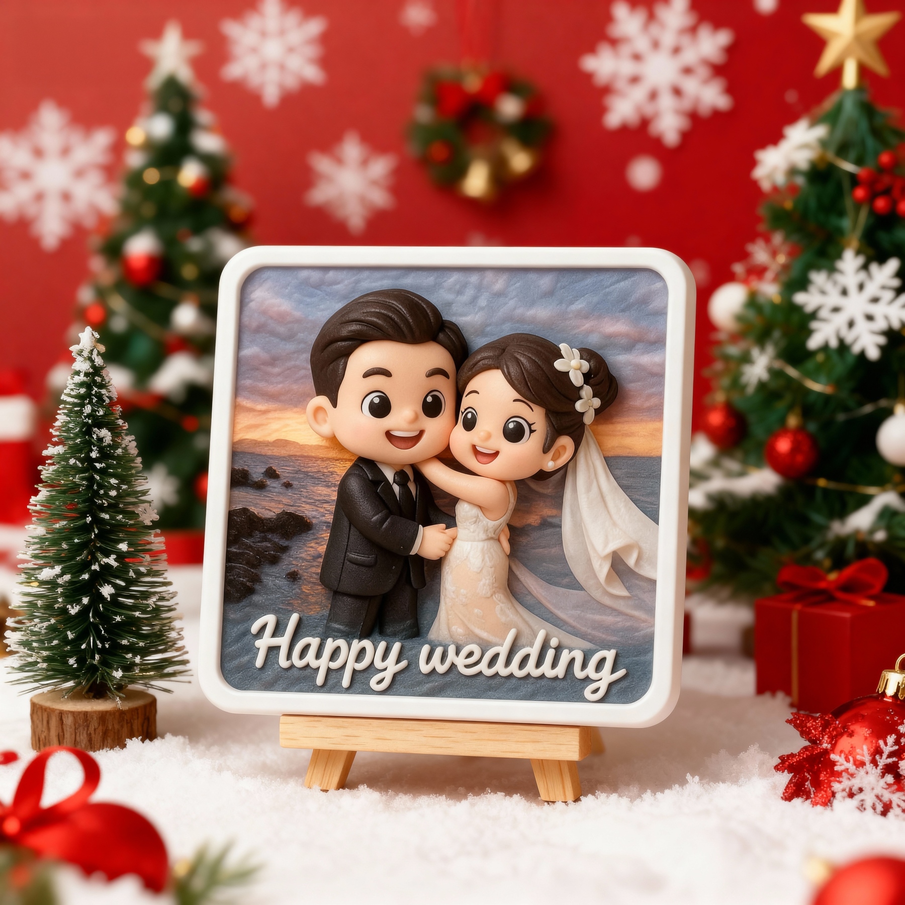 Custom 3D Relief Sculpture - Christmas Engraved Personalized Keepsake-SELL MALL