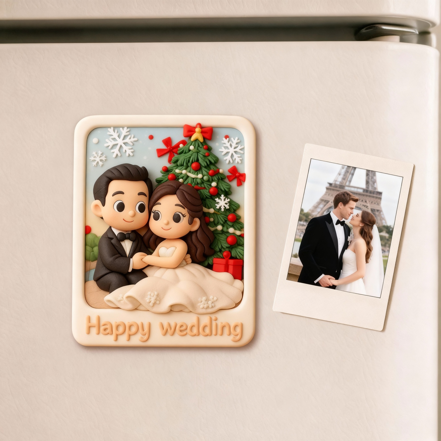 Custom 3D Printed Fridge Magnet - Personalized 3D Mini Character - Christmas-SELL MALL