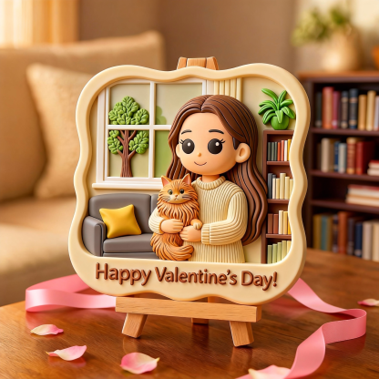 Custom 3D Relief Sculpture - Valentine's Engraved Personalized Keepsake