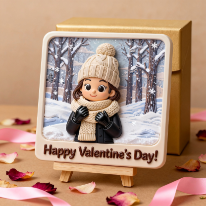 Custom 3D Relief Sculpture - Valentine's Engraved Personalized Keepsake