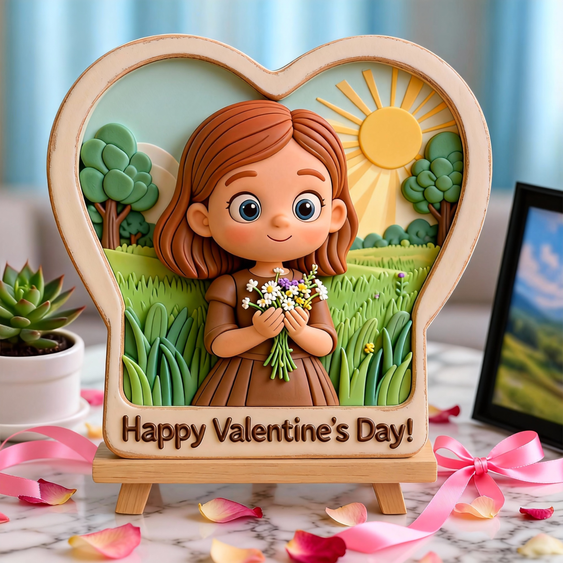 Custom 3D Relief Sculpture - Valentine's Engraved Personalized Keepsake