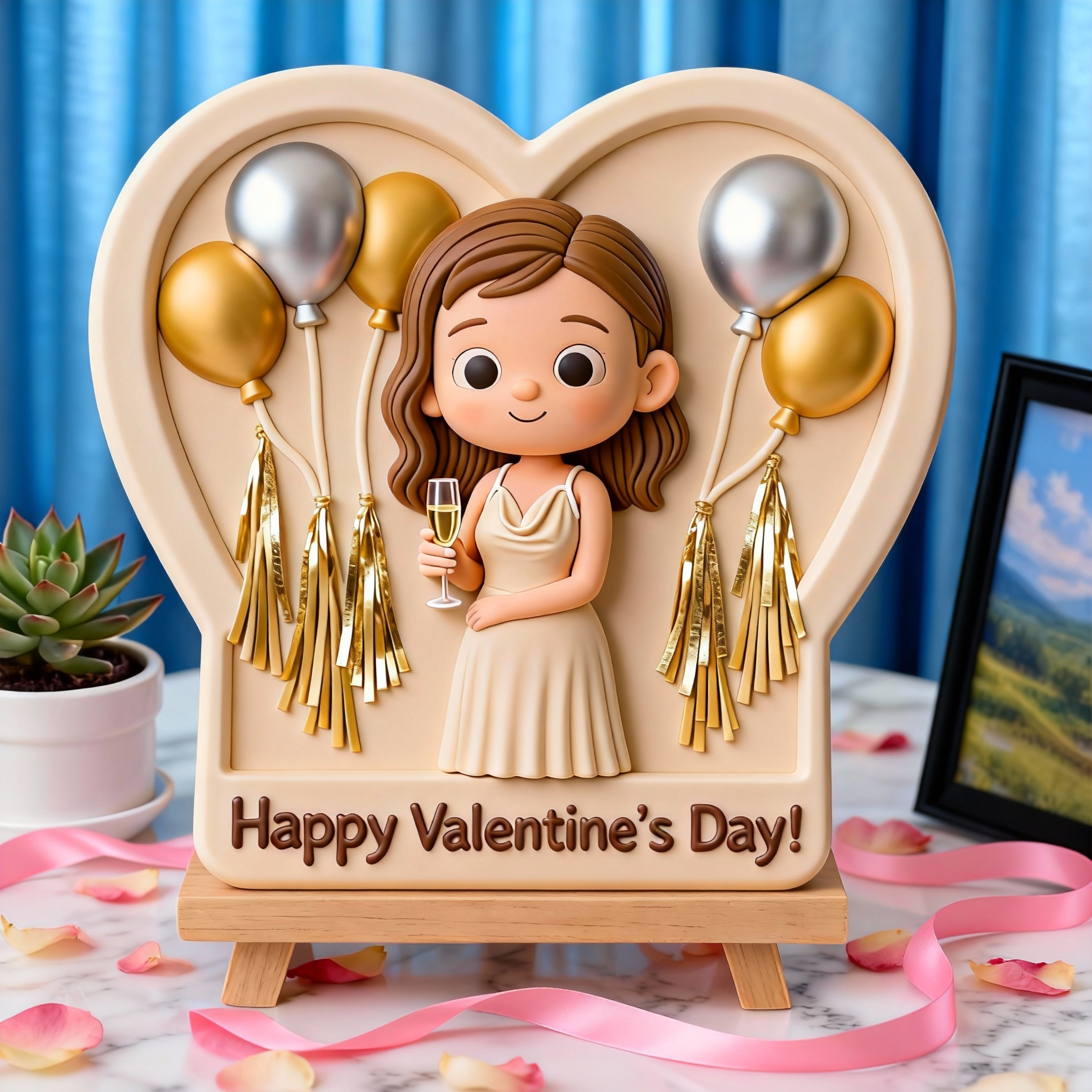 Custom 3D Relief Sculpture - Valentine's Engraved Personalized Keepsake