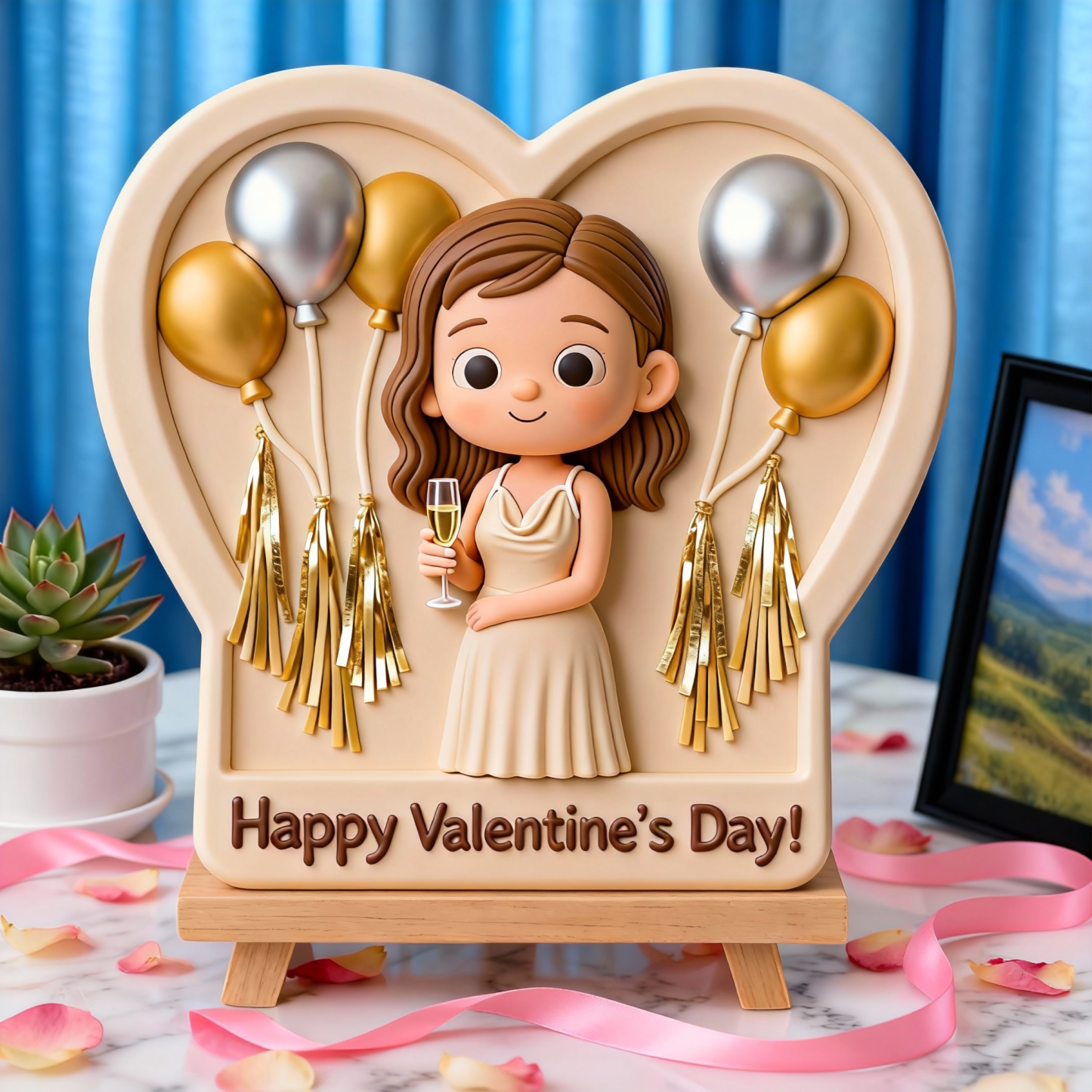 Custom 3D Relief Sculpture - Valentine's Engraved Personalized Keepsake