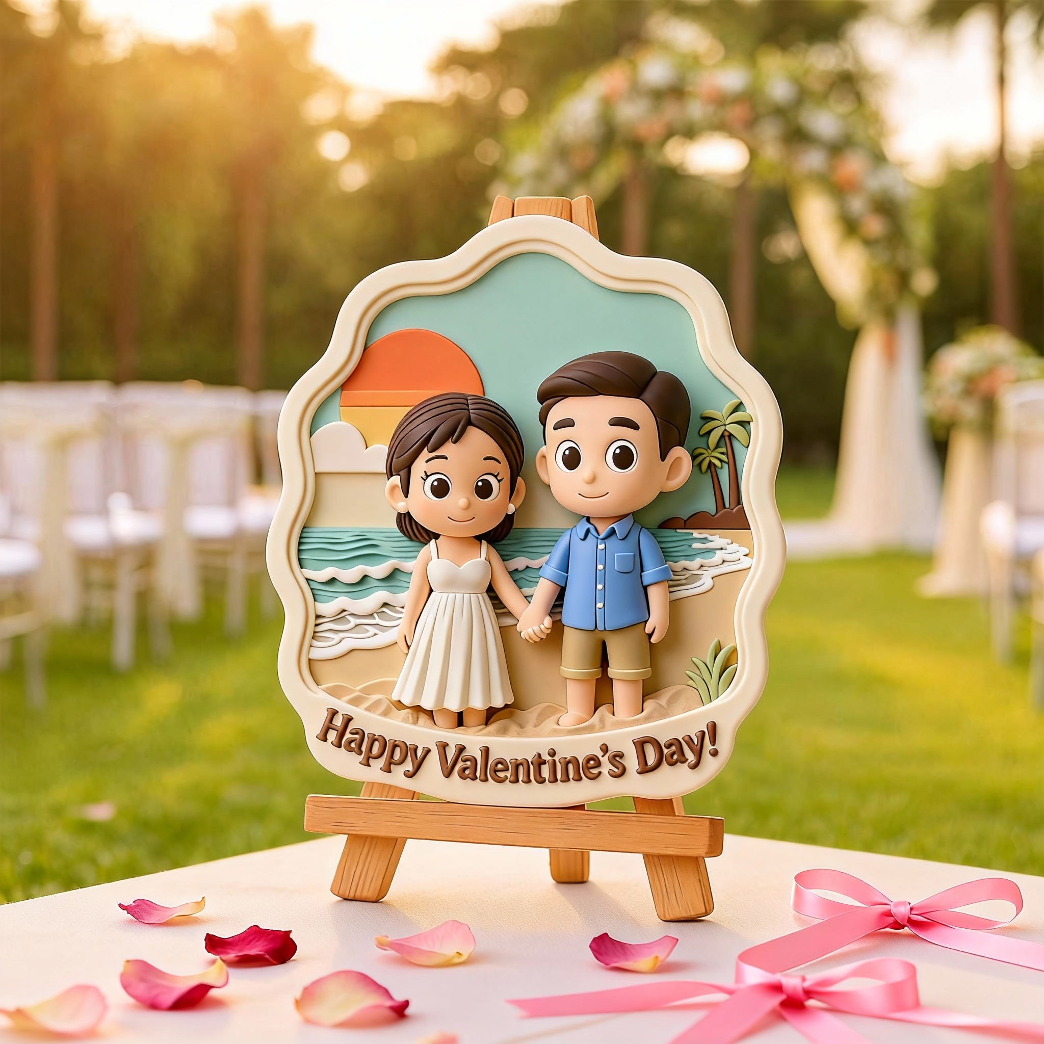 Custom 3D Relief Sculpture - Valentine's Engraved Personalized Keepsake