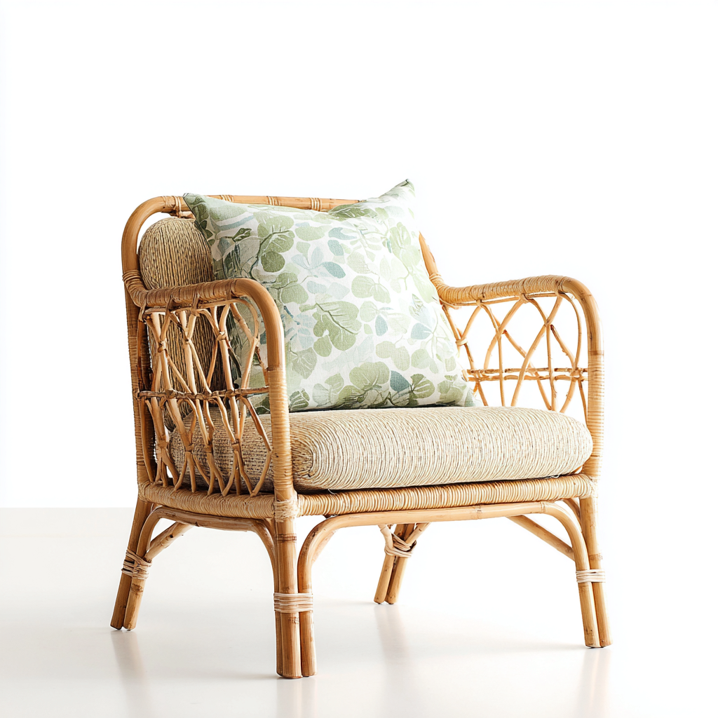 Fauteuil de jardin en rotin naturel 67x74x88 cm - beige - usage intérieur/extérieur - style artisanal-Shelterora