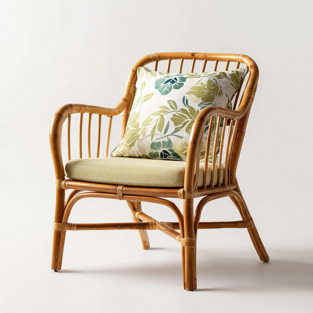 Fauteuil de jardin en rotin naturel 65x70x85 cm - beige - usage intérieur/extérieur - style bohème-Shelterora