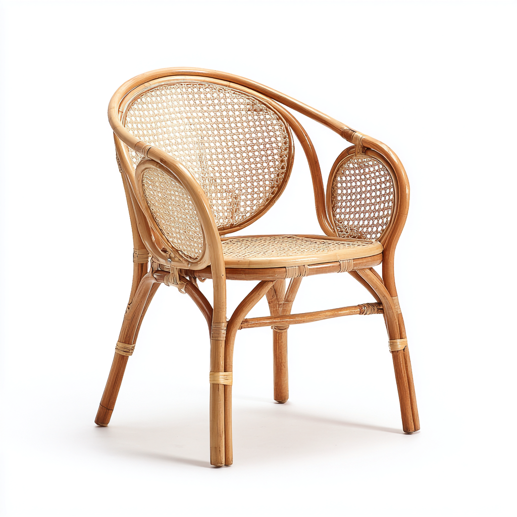 Fauteuil de jardin en rotin tressé 59x64x84 cm - beige - usage intérieur/extérieur - style classique-Shelterora