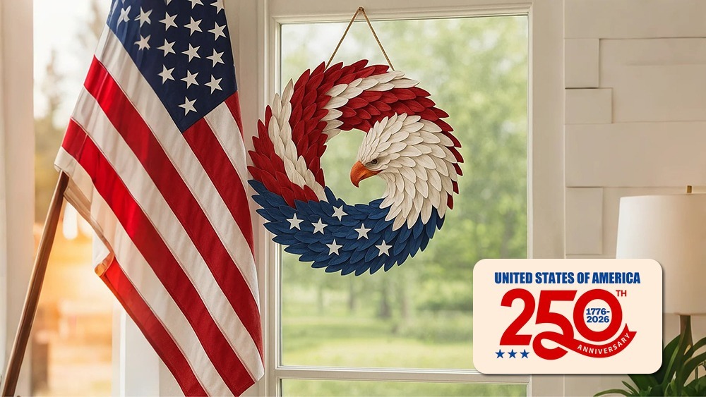 Don't Miss Out! Celebrate America's 250 Years of Service and Heritage with the Limited-Edition Eagle Wreath!