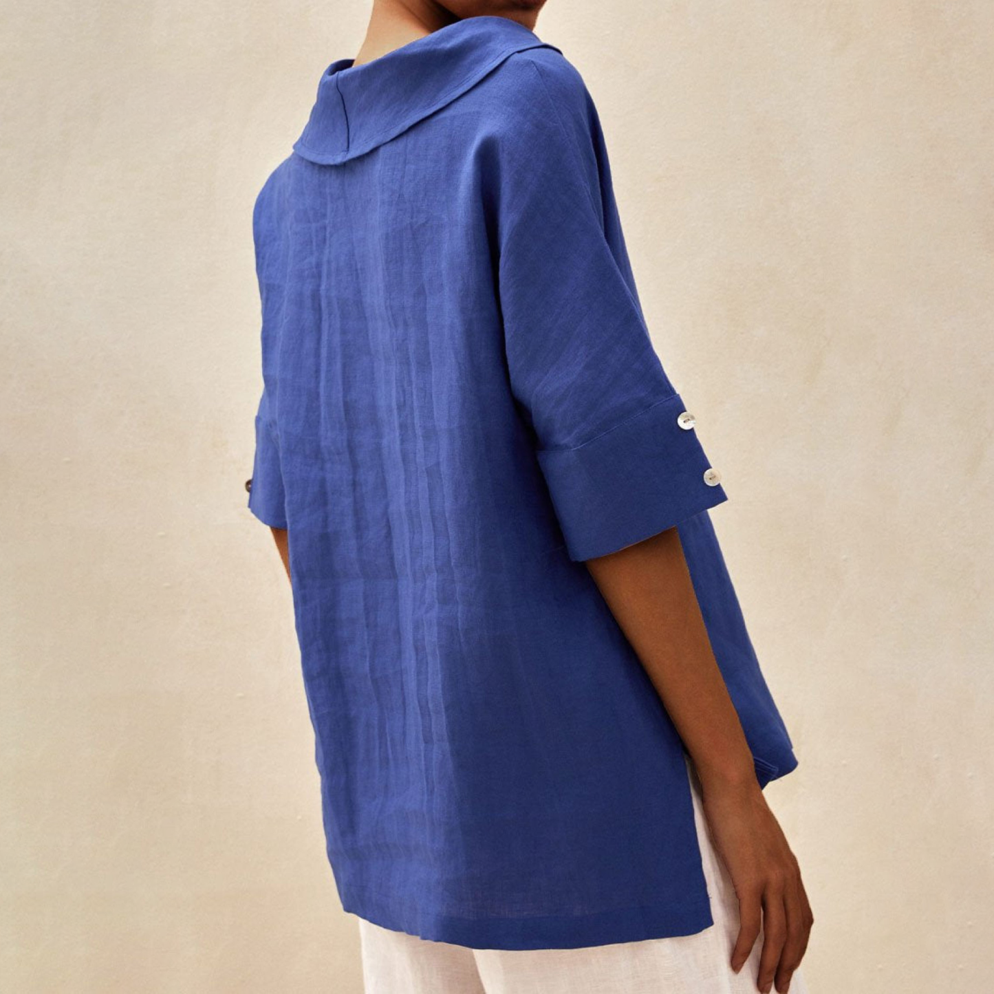 Women's Casual Linen V-neck Shirt