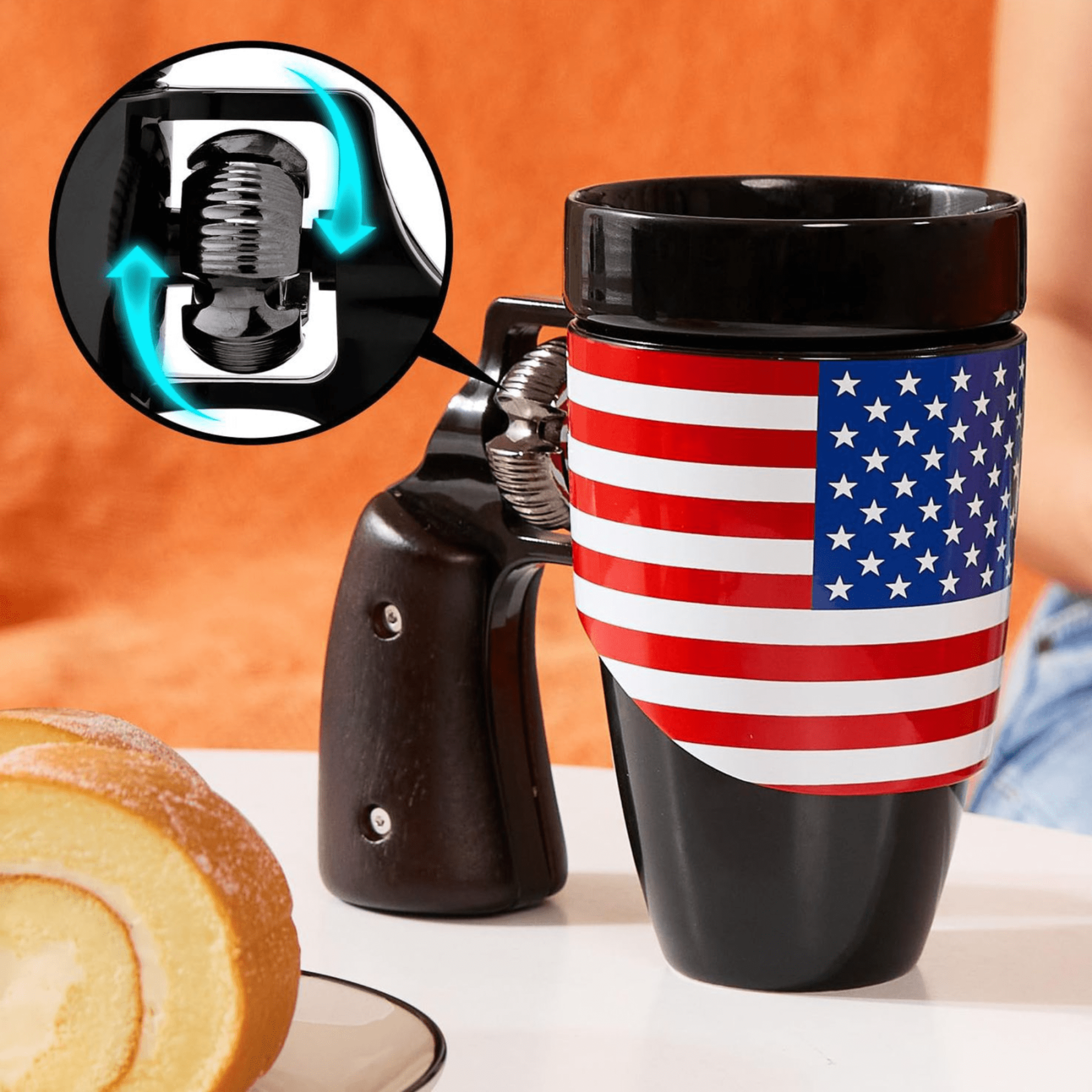 Multi-Purpose Unique Ceramic Mug with Revolver Handle – 500 ml