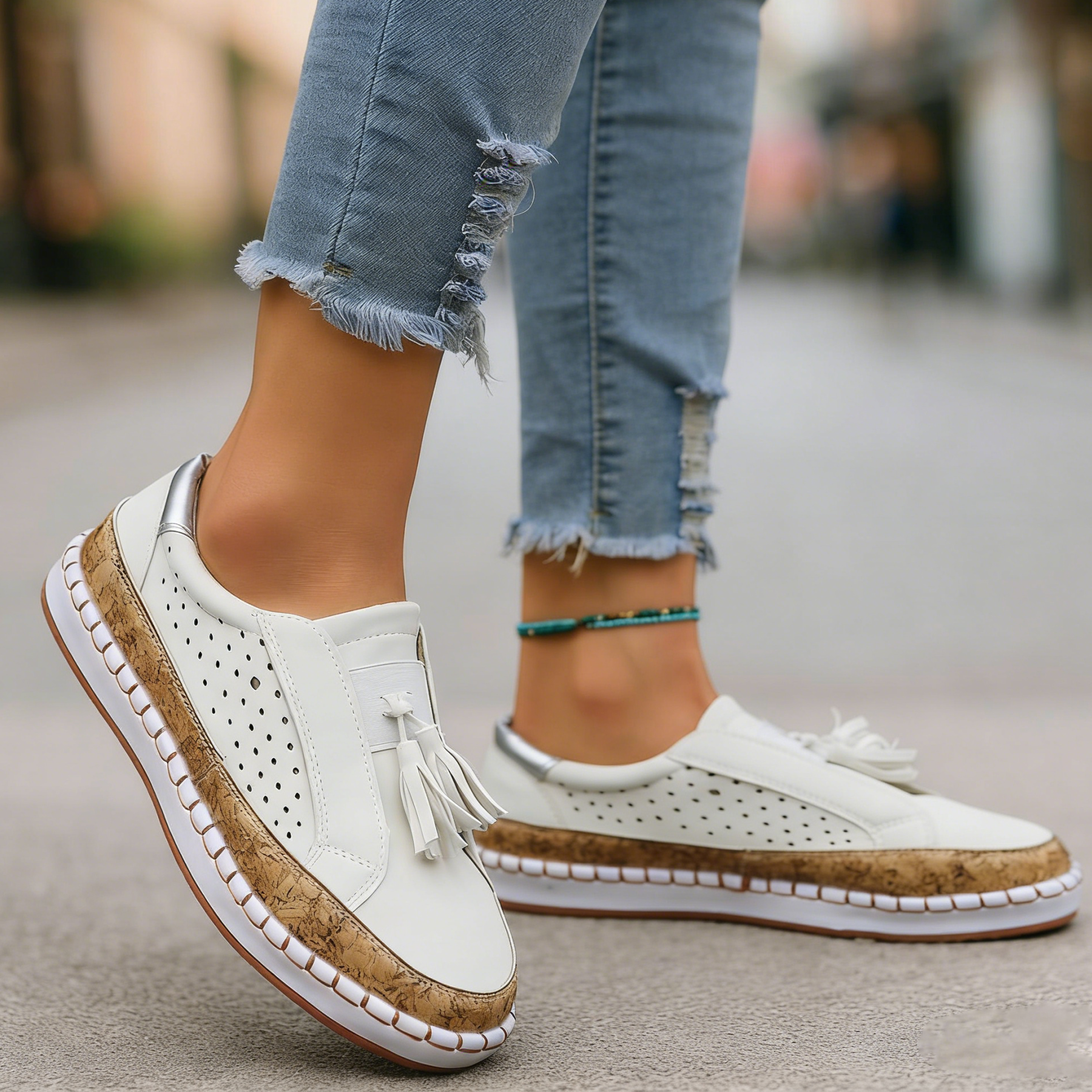 💝Summer Sale⭐Women's Modern Slip-On Sports Tassels Shoes