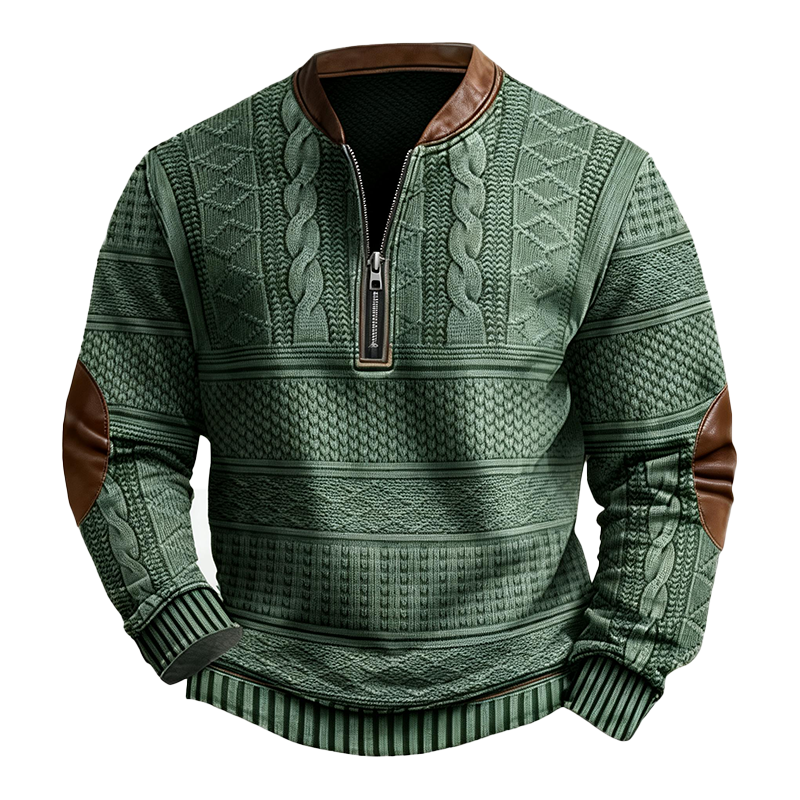 ⏰Promotion 50% OFF -Men’s Vintage Western Wool Zip Pullover