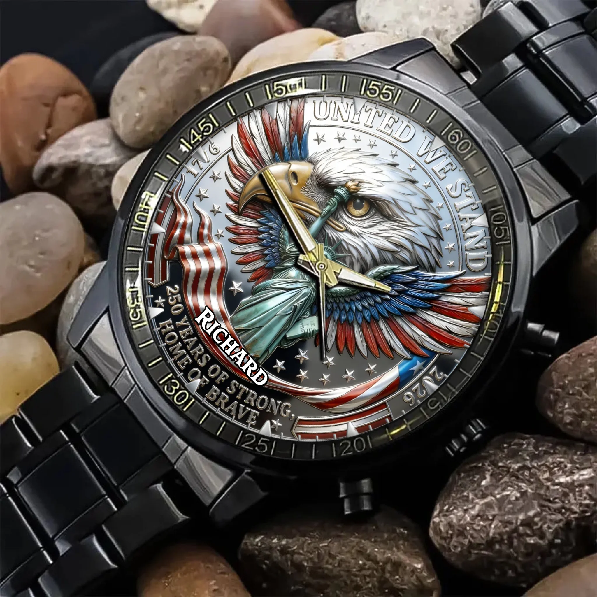 Personalized American 250th Anniversary Watch - Showcasing American Pride