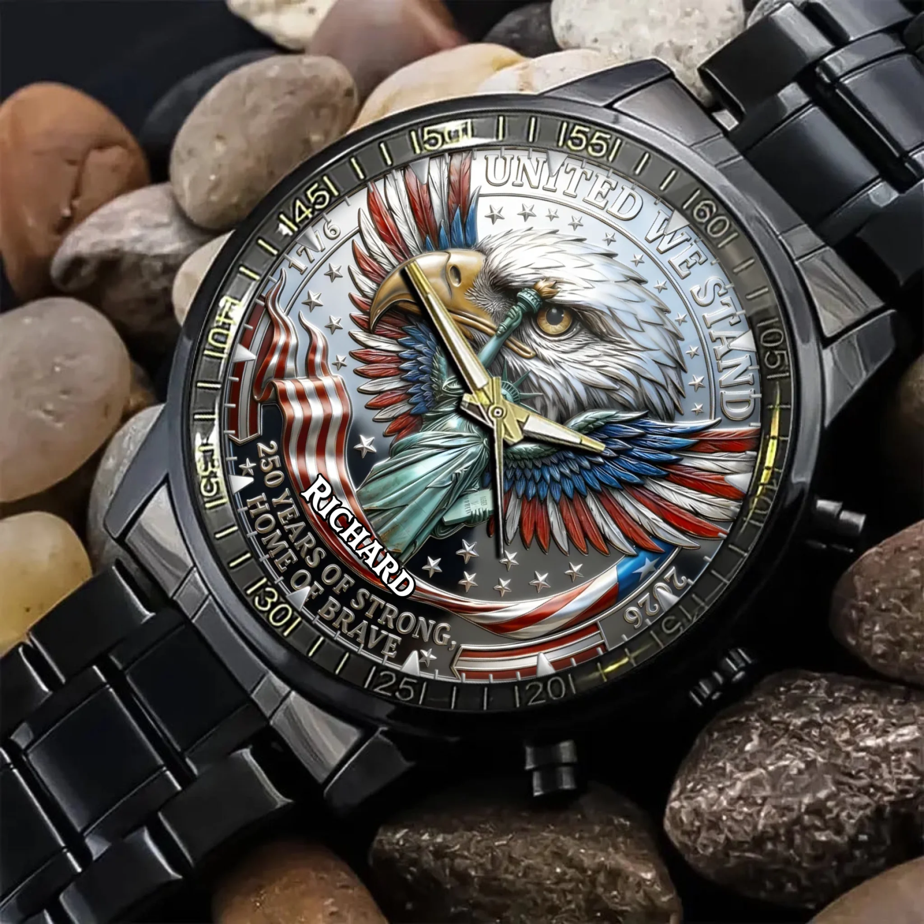 Personalized American 250th Anniversary Watch - Showcasing American Pride