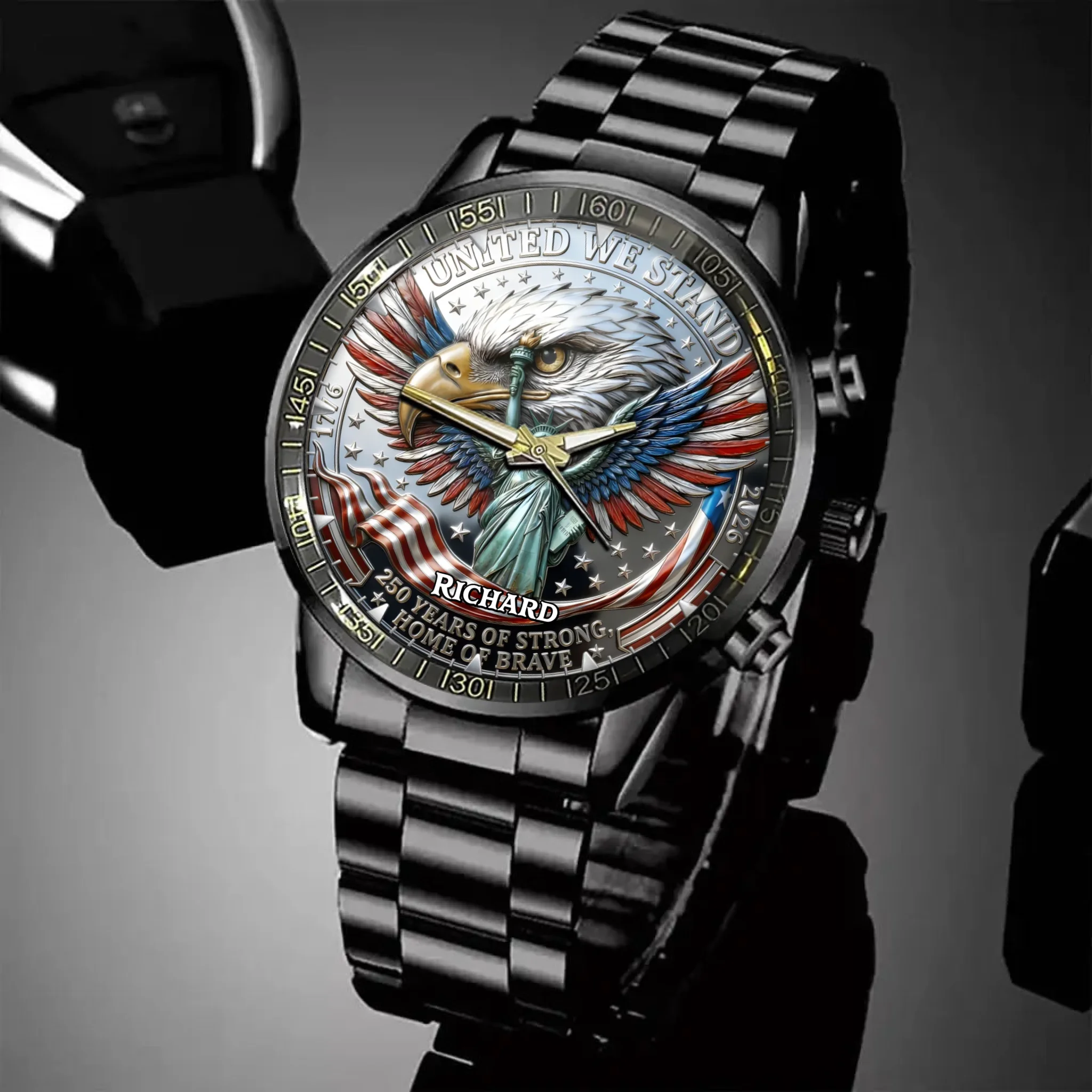 Personalized American 250th Anniversary Watch - Showcasing American Pride