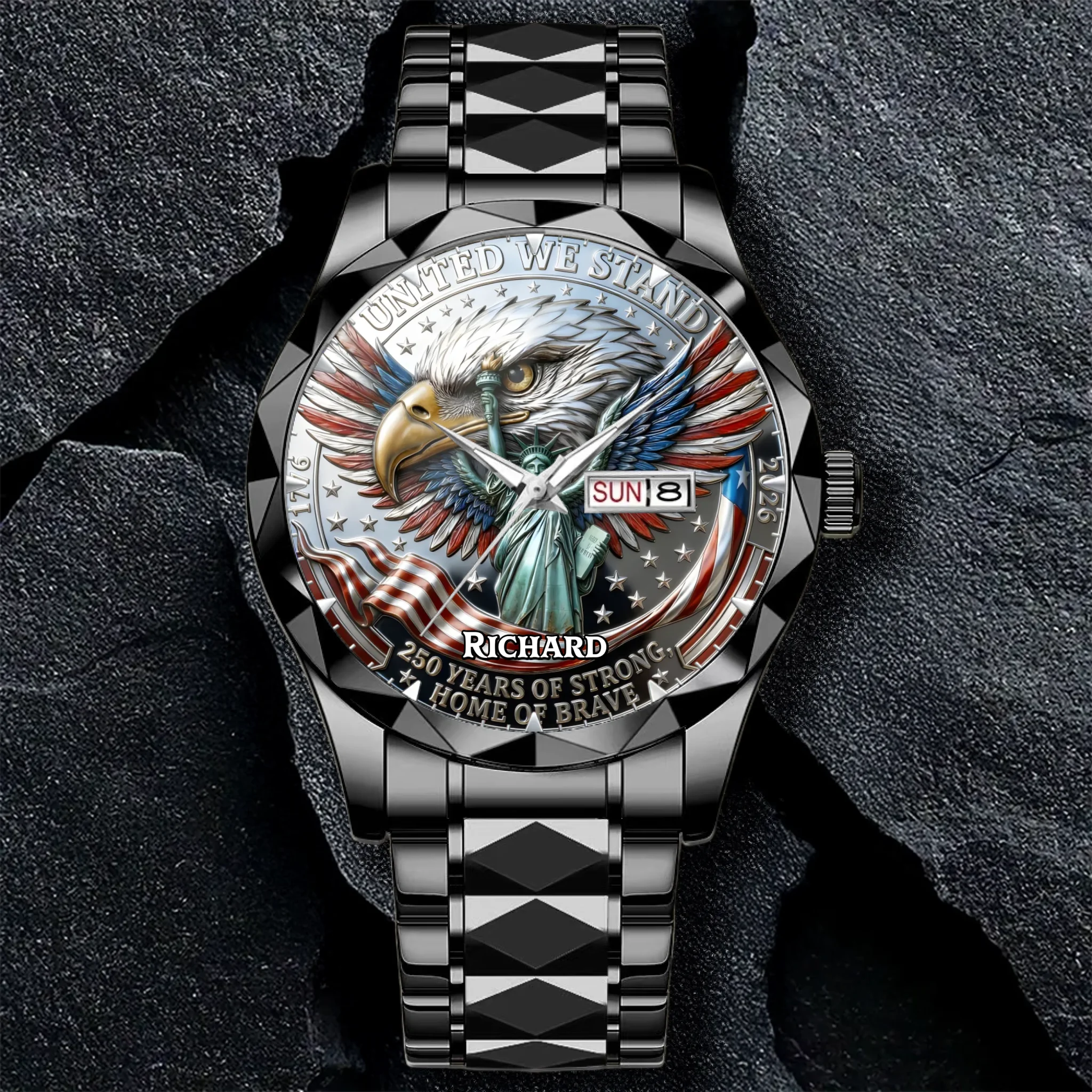 Personalized American 250th Anniversary Watch - Showcasing American Pride