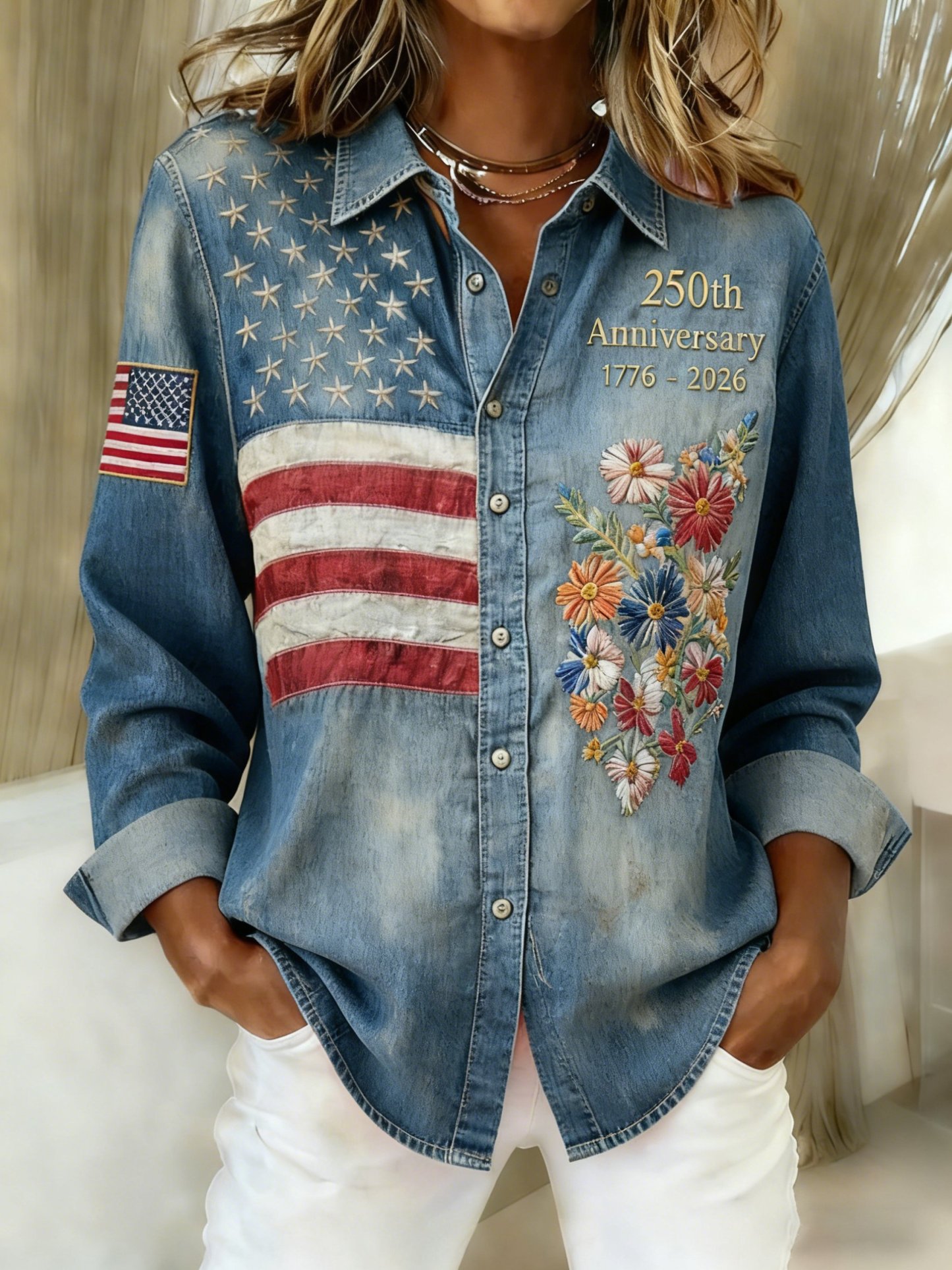 New Arrival 🔥 Women's Casual American 250th Anniversary Print Shirt