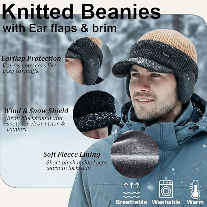 ☃️Elastic Warm Ear Protection Knitted Hat