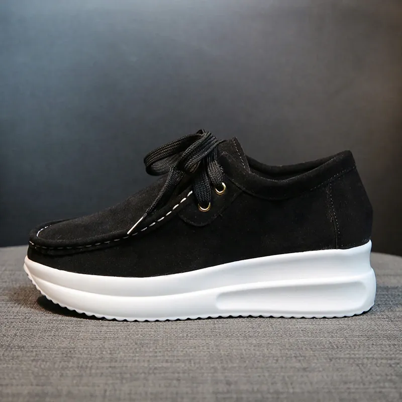 2 ITEMS GET 10% OFF ON EACH PRODUCT - Platform shoes leather suede plush slip on