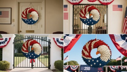 Don't Miss Out! Celebrate America's 250 Years of Service and Heritage with the Limited-Edition Eagle Wreath!
