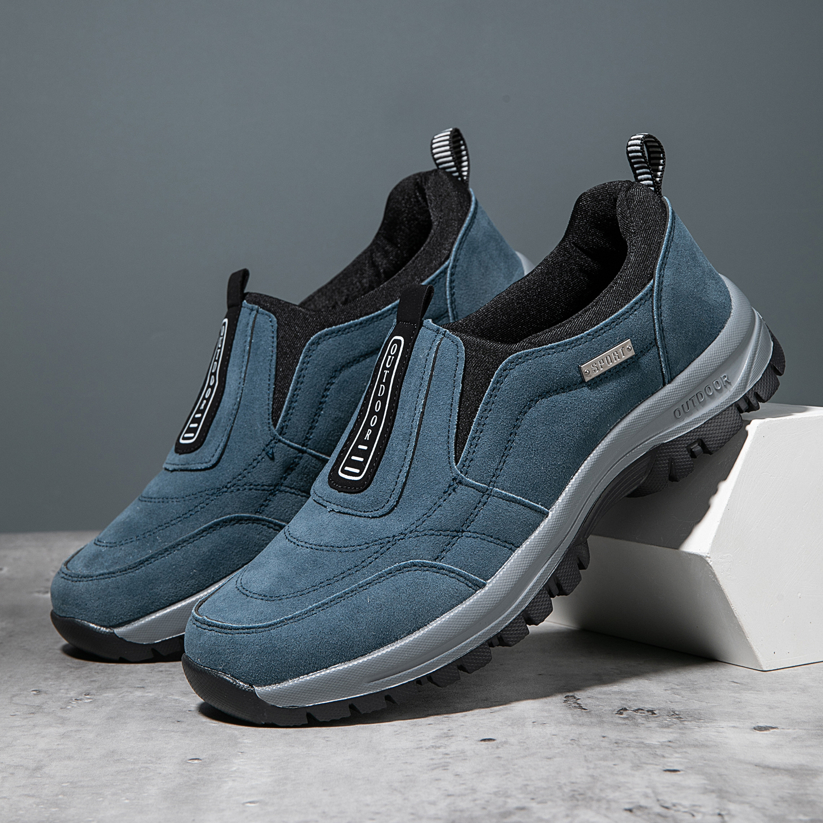 2025 Men's Lightweight Extra Wide Width Orthopedic Hands-Free Foot Pain Relief Slip-on Shoes