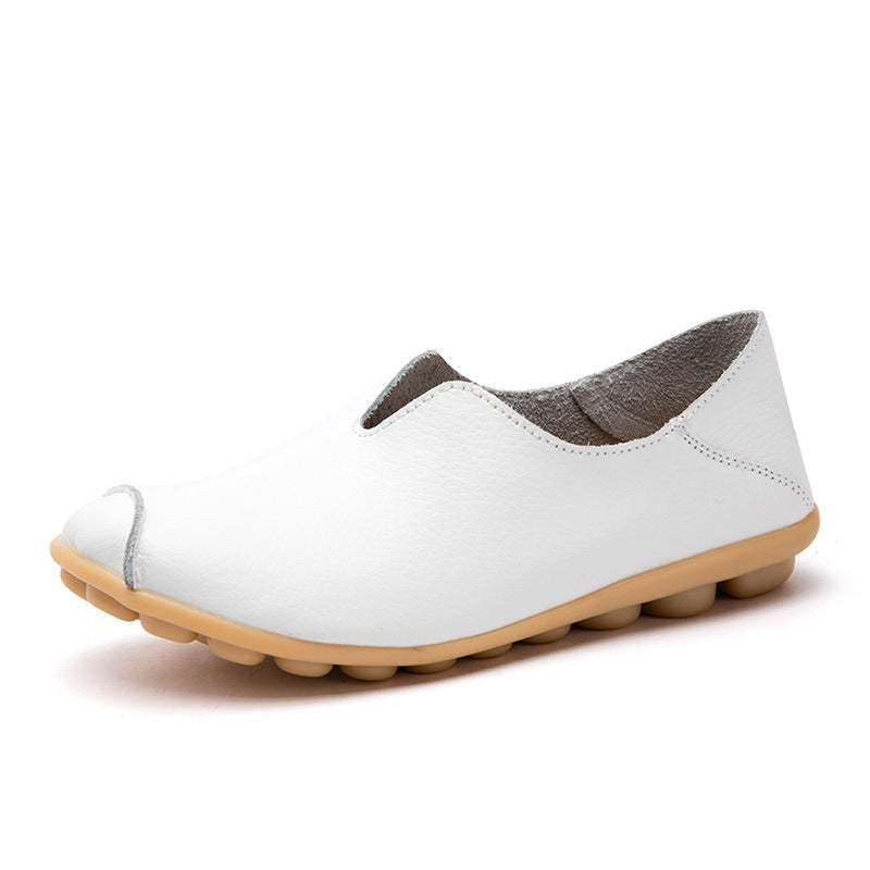 Women’s Casual Flat-Heel Cow Tendon Low-Top Shoes
