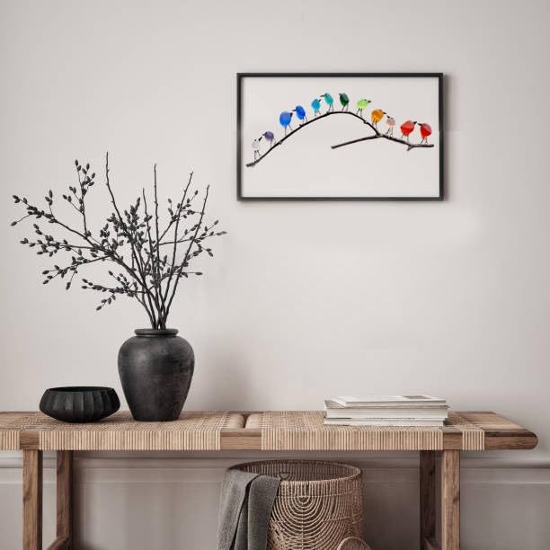 SheremArt Sea Glass Birds Decor Coastal Love Notes