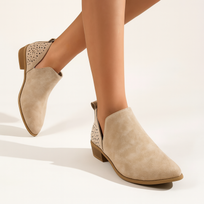 🔥WOMEN'S CHUNKY RETRO LOW HEELS BOOTS