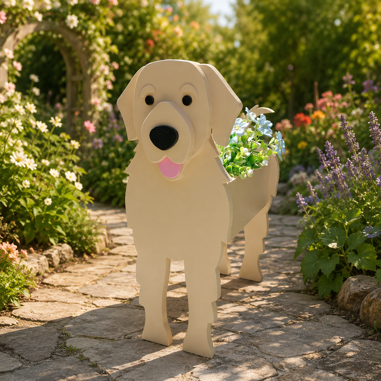 Golden Retriever Dog Planter