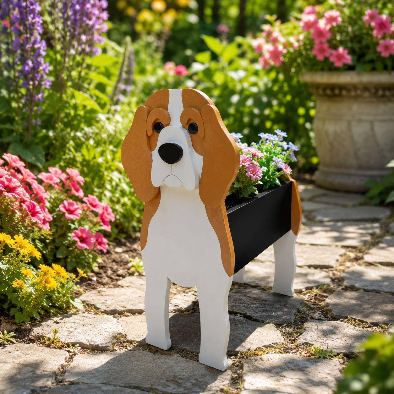 Basset Hound Dog Planter