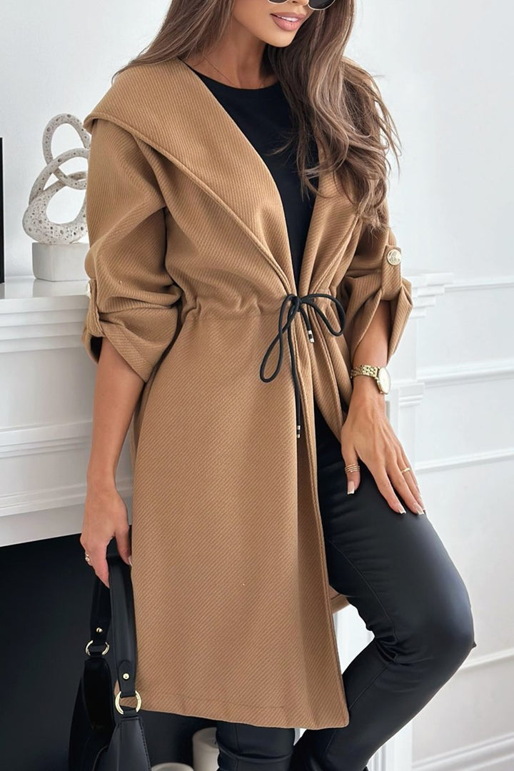 Mirovay | Women's Casual Solid Color Hooded Coat
