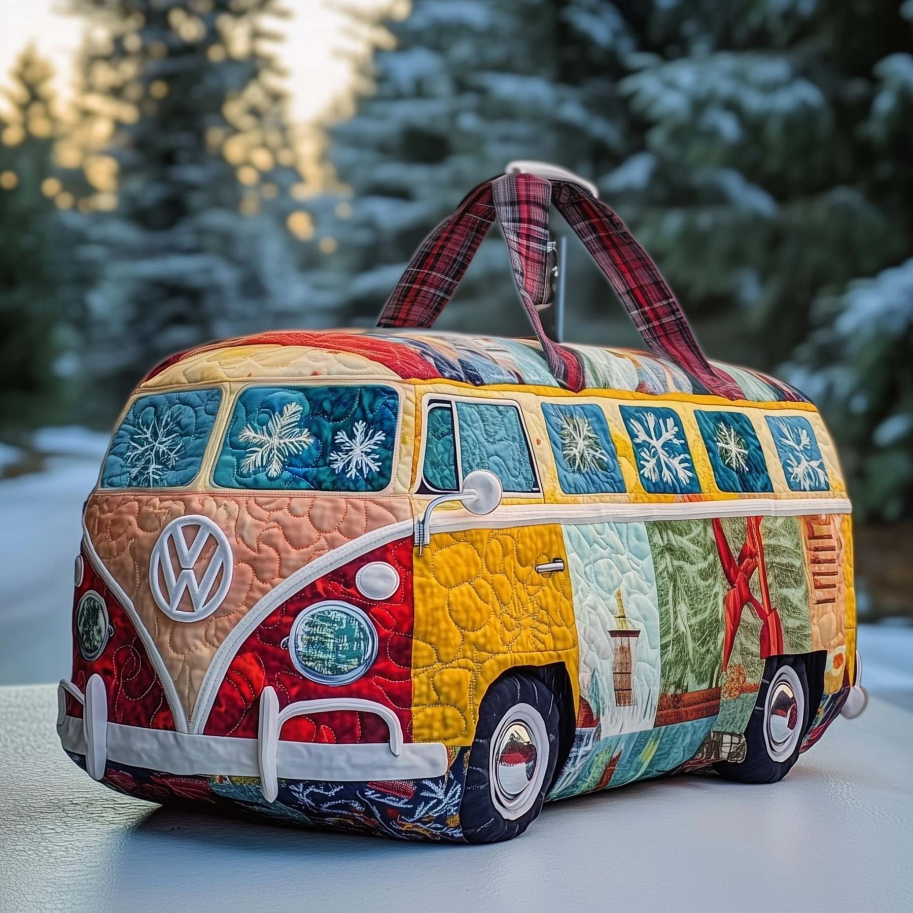 Hippie-Style Quilted Camper Van Travel Bag