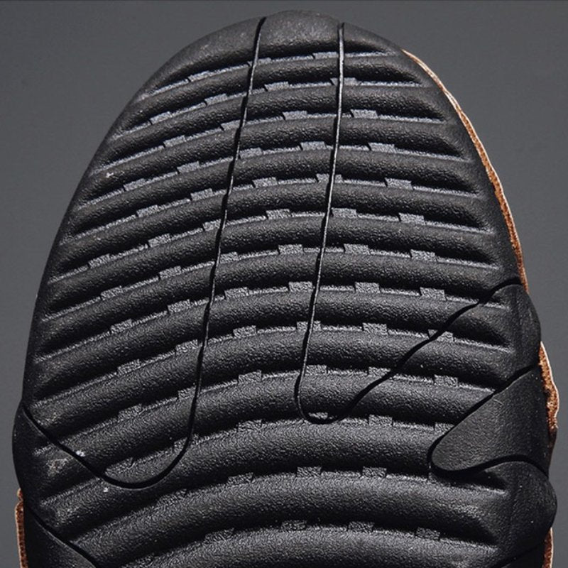 Men Ankle Boots Plush Leather Walking Orthopedic Shoes