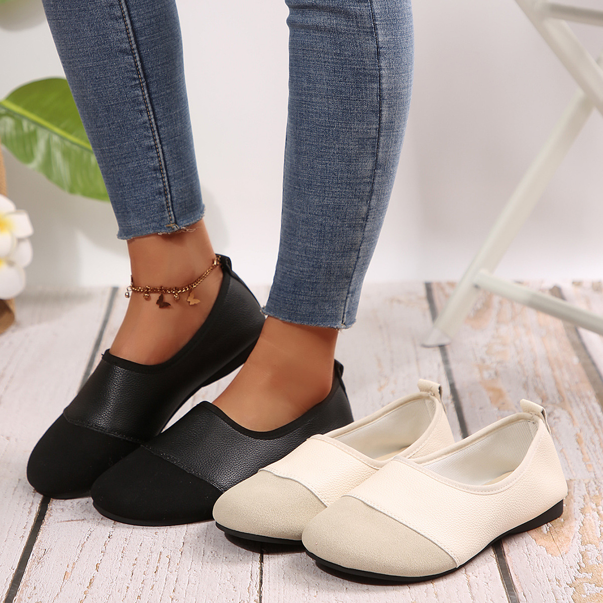 Women’s Slip-On Comfort Loafers – Easy Slip-On, Soft Upper, Flat & Supportive, Fleece or Non-Fleece