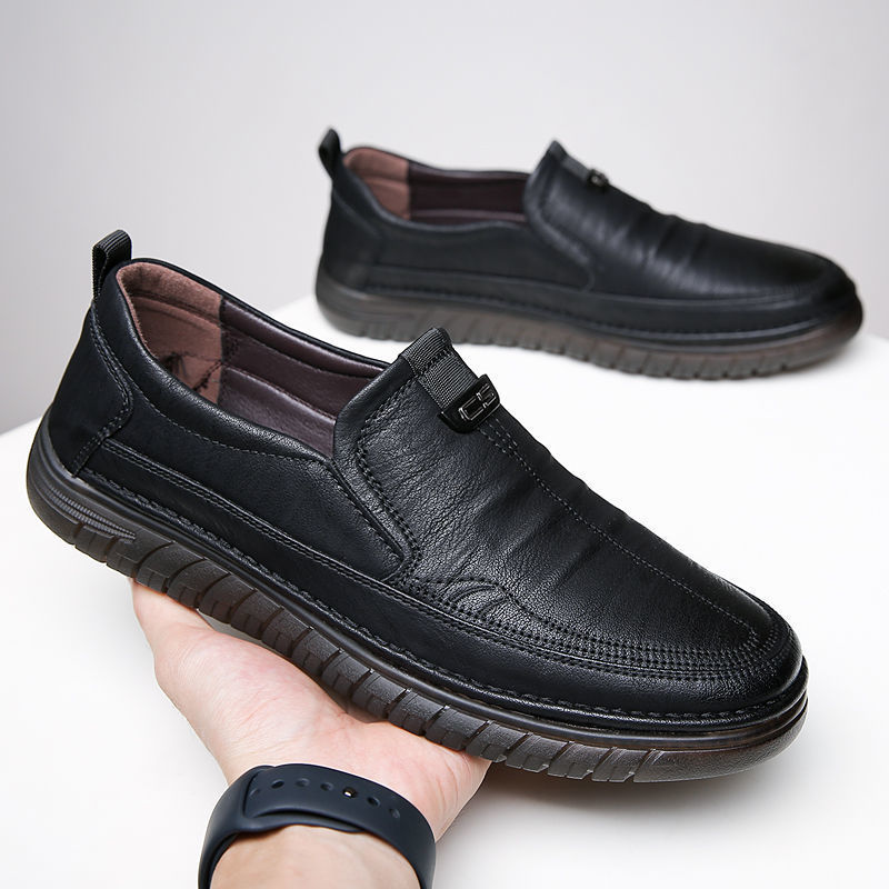 Premium Genuine Leather Slip-On Comfort Loafers – Lightweight & Arch Support Design for Business, Casual & Driving Wear